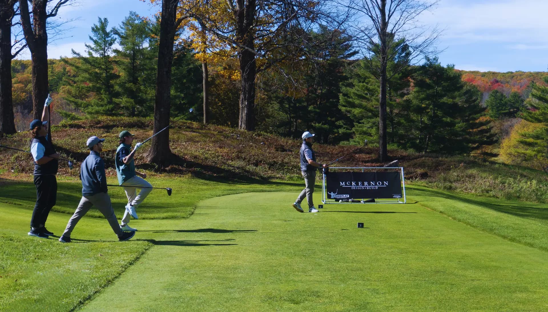 Players walking the fairway at a past Foreplay event in Vermont